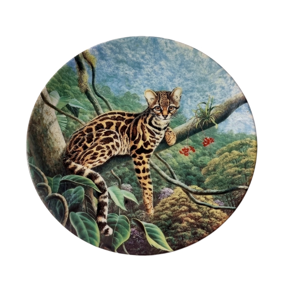 Great Cats Of The Americas "The Margay" Plate, Vintage 1990